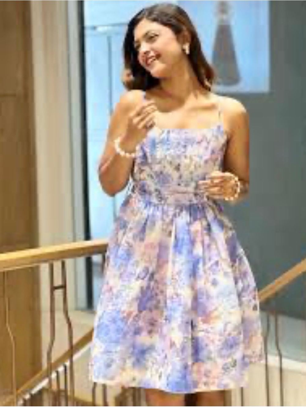 💜 NWT Rosie Poesia Floral Lavender Sundress with Smocked Bodice